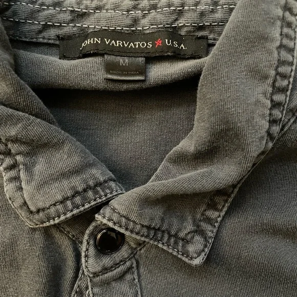 John varvatos USA Dark Gray Button-Up Shirt - Picture 2 of 2